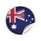 australian flag sticker badge icon