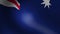 Australian Flag waving