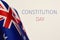 Australian flags and text Constitution Day