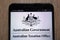 Australian Government - Australian Taxation Office logo displayed on a modern smartphone