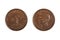 Australian Half Penny Coin Isolated