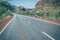 Australian highway through the rocks,