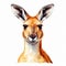 Australian Kangaroo Illustration: Realistic Portrait In Angura Kei Style