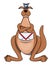 Australian Kangaroo Postman Color Illustration