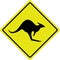 Australian Kangaroo Roadsign