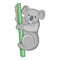 Australian koala bear icon, cartoon style