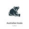 Australian koala vector icon on white background. Flat vector australian koala icon symbol sign from modern culture collection for