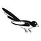 Australian magpie icon, simple style