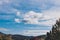 Australian mountain landscape with clouds, shot in Tasmania over Mount Wellington