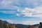 Australian mountain landscape with clouds, shot in Tasmania over Mount Wellington