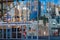 Australian National Maritime Museum glass wall with reflection o