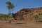 Australian outback rock outcrop drought