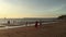 Australian people viewing a dramatic sunset at Mindil Beach in Darwin Norther