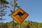 Australian road sign, be aware of kangaroos