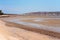 An Australian Sandy Beach With The Tide Out