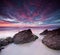 Australian seascape at dawn on square format