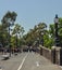 Australian students celebrate their graduation and walk the streets of Melbourne in ceremonial attire