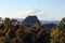 Australian volcanic plug Mount Beerwah in Glass House Mountains