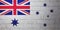Australian White Ensign on a brick wall