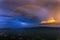 Austria Alps with rainbow