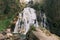 Austria. Bad Gastein. Girl at the waterfall