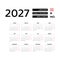 Austria Calendar 2027. Week starts from Monday.