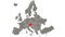 Austria country blinking red highlighted in map of Europe
