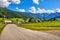 Austria country road among picturesque austrian landscapes