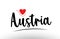 Austria country text typography logo icon design