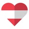 Austria flat heart flag