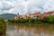 Austria. Frohnleiten. The old town and the river Mur