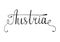 Austria hand drawn ink brush lettering. Calligraphy word Austria . Austria national symbol