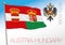 Austria and Hungary historical flag and crest