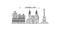 Austria, Linz city skyline isolated vector illustration, icons