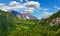 Austria. Panorama view. Panoramic road to Pasterze Glacier