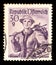 Austria postage stamp, depicting folk costume, Year 1948