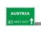 AUSTRIA road sign isolated on white