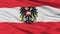 Austria State Flag Closeup View