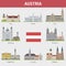 Austria. Symbols of cities