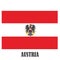 Austria symbols: national coat of arms and flag