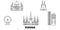 Austria, Vienna City line travel skyline set. Austria, Vienna City outline city vector illustration, symbol, travel