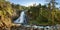 Austria waterfall panorama in Alps, Golling