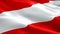 Austria waving flag. National 3d Austrian flag waving. Sign of Austria seamless loop animation. Austrian flag HD resolution Backgr