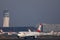 Austrian Airlines plane taxiing on runway in Vienna Airport, VIE