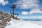 Austrian Dachstein mountain with glacier and ski piste