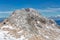 Austrian Dachstein mountain peak with bare rocks and clear sky