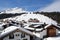 Austrian Ski Piste and resort village in Lech, Austria