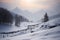 Austrias winter landscape showcases the majestic beauty of the Alps