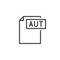 Aut format document line icon