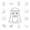 autarch of the Arab sheik icon. Detailed set of Arab culture icons. Premium graphic design. One of the collection icons for